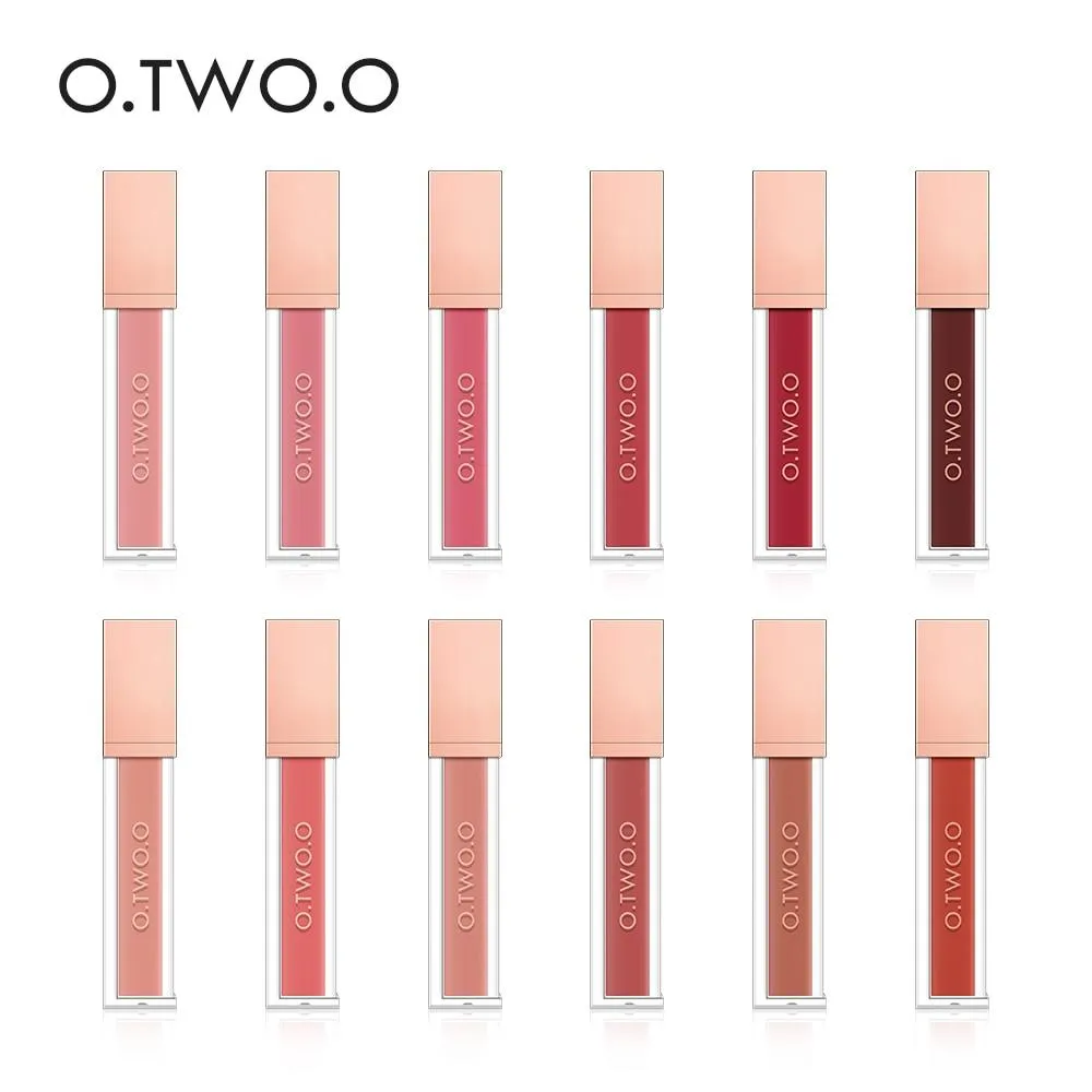 12pcs Velvet Liquid Lipstick Lip Gloss Matte Pigment Waterproof Long-lasting 12 Colors Lip Tint For Women Makeup