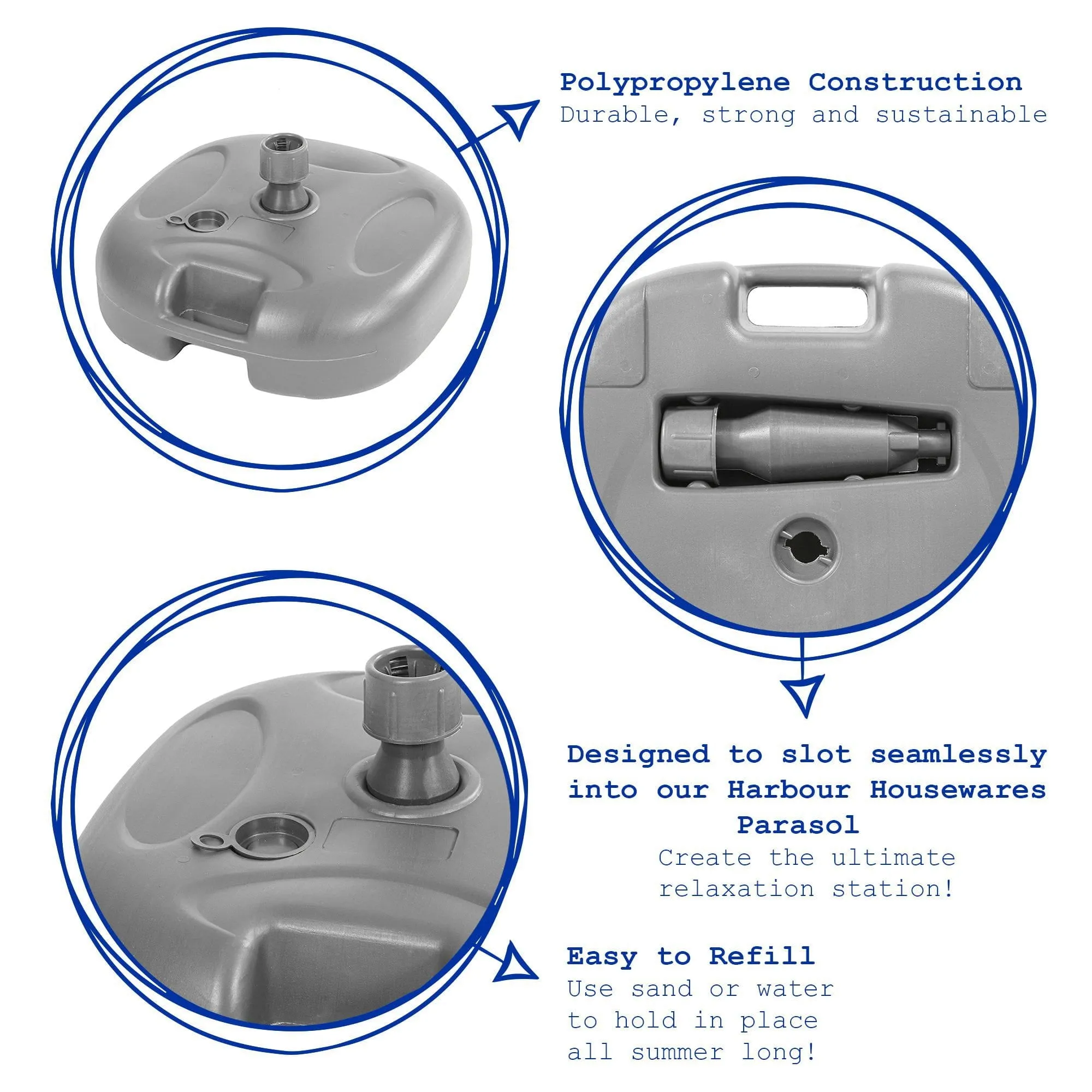 20L Plastic Fillable Parasol Base - By Harbour Housewares