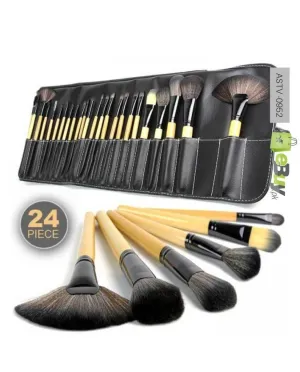 24 Pcs Professional Makeup Brushes Set With Leather case