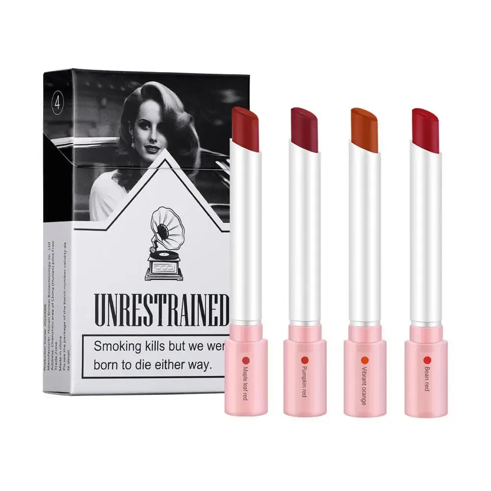 4 Colors Matte Lipstick Set - Long Lasting, Waterproof Lip Gloss