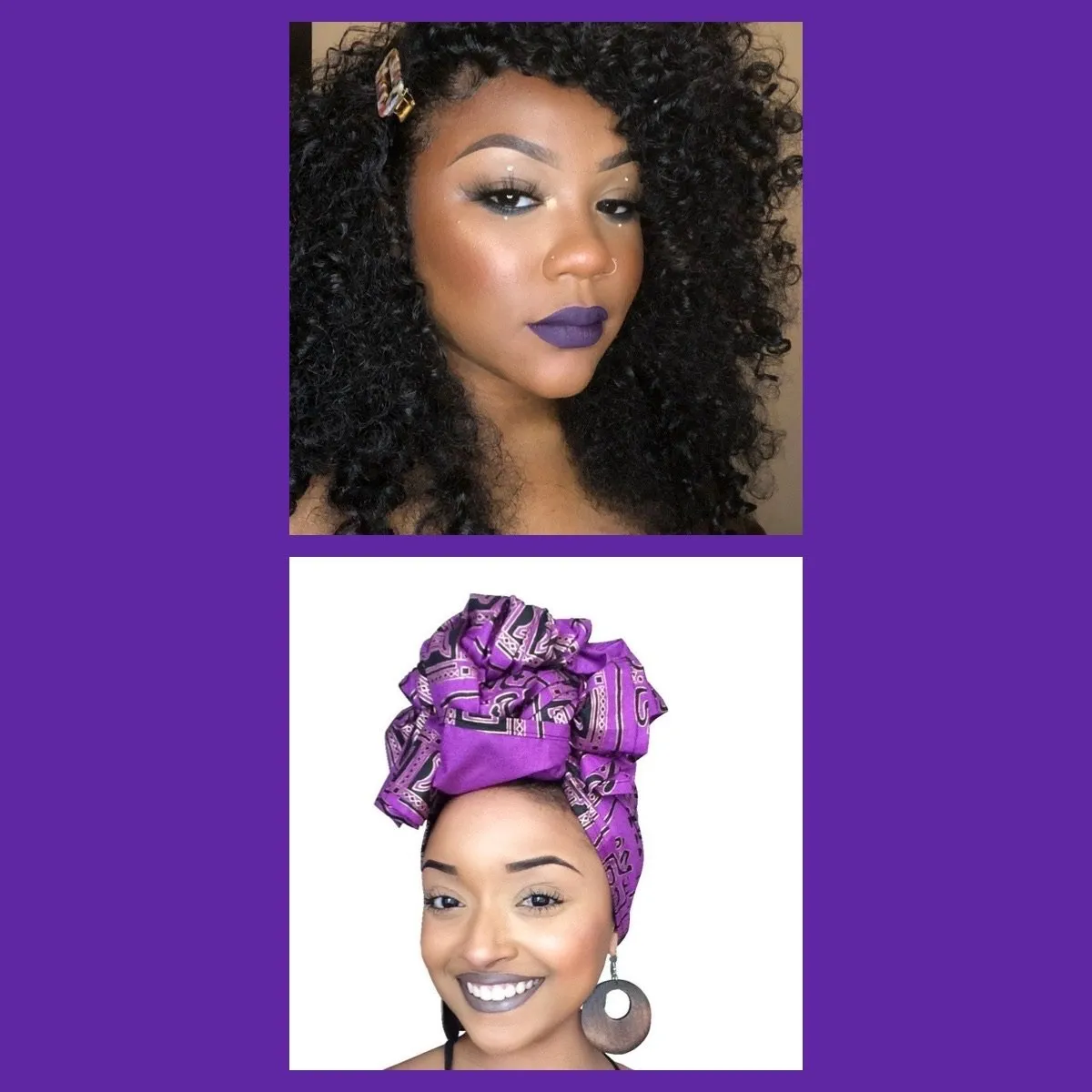 5th ave Headwrap & Matte liquid Lipstick Combo