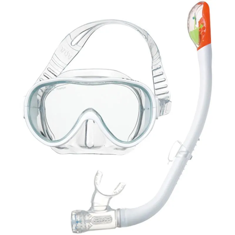 AQA Vega Lite & Sammy Dry Special Mask & Snorkel Set KZ-9077N- White