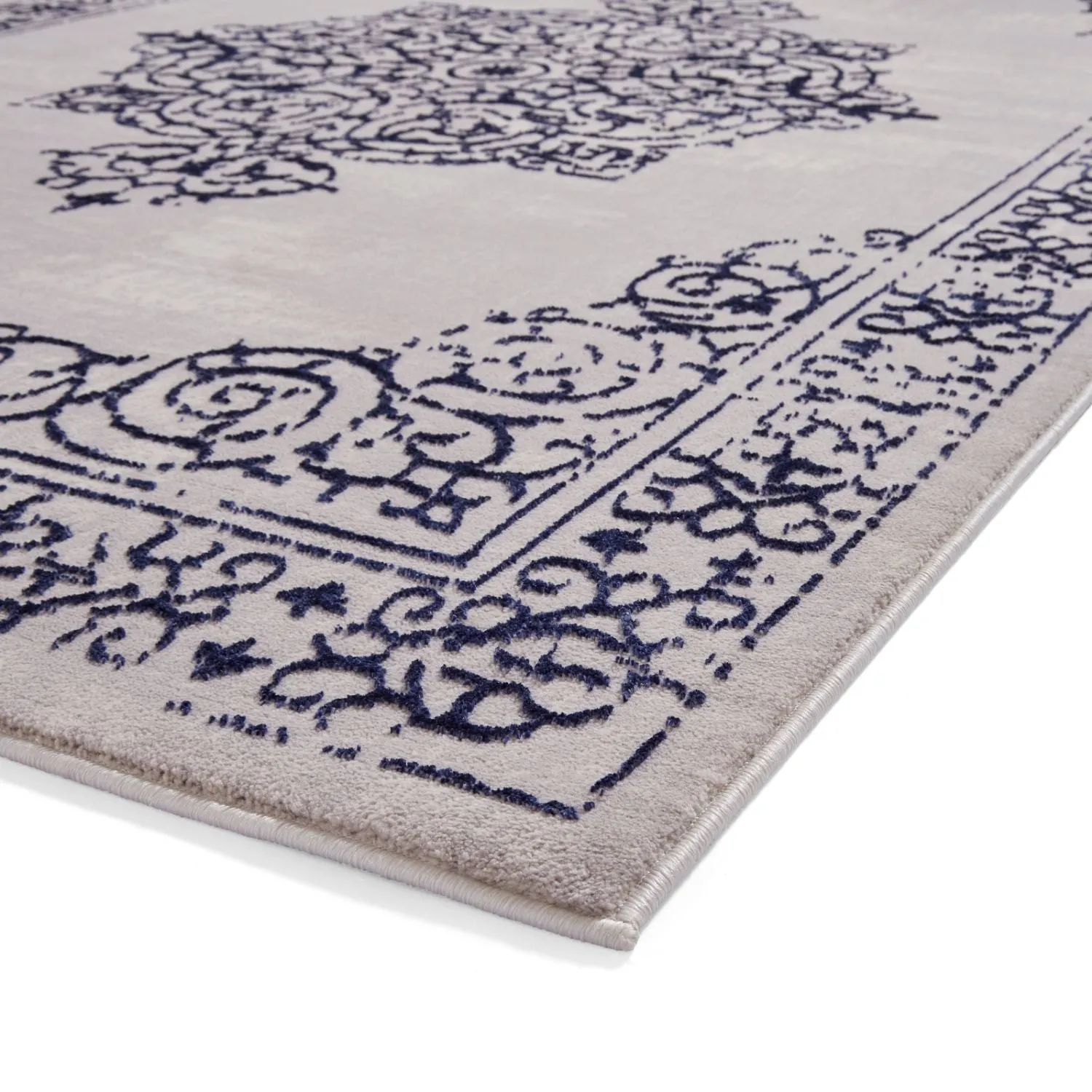 Artemis B9076A Blue and Silver Vintage Rug