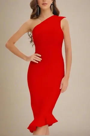 Avery Bandage Dress - Lipstick Red