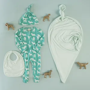 baby bundle set | dog silhouette | bamboo