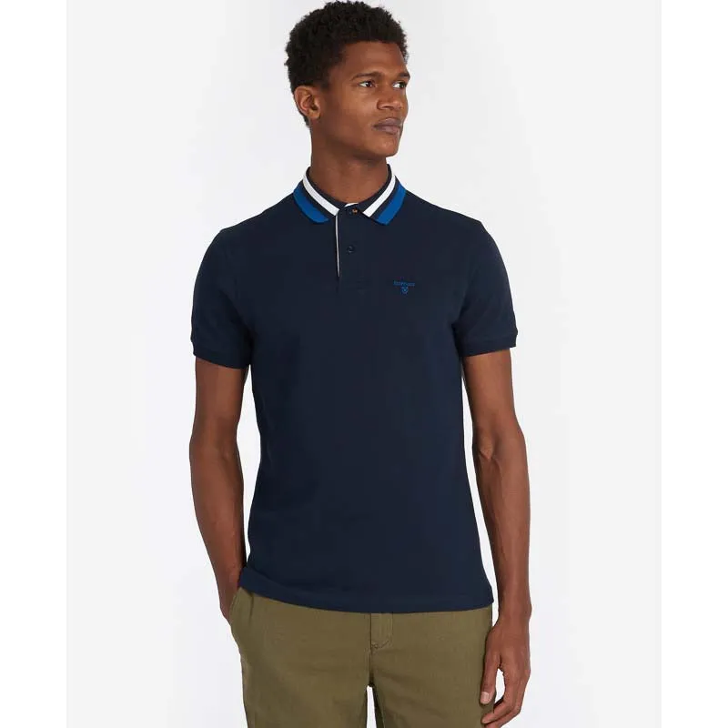 Barbour Hawkeswater Tipped Mens Polo Shirt - Navy