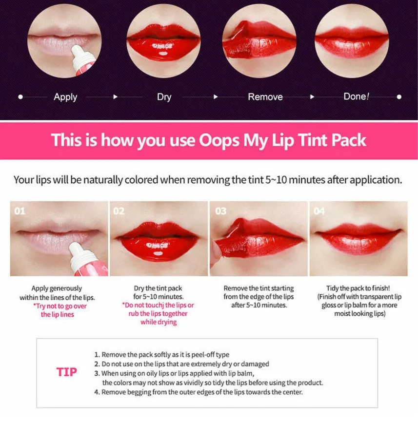 Berrisom Oops My Lip Tint Tattoo Virgin Red 15g Makeup Beauty Cosmetics