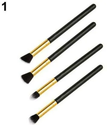 Bingeable 4 Pieces Professional Makeup Brushes Set Soft Synthetic Multi Purpose Makeup Brushes Set (PACK OF 2) (Black\Multi Color) (Pack of 4)