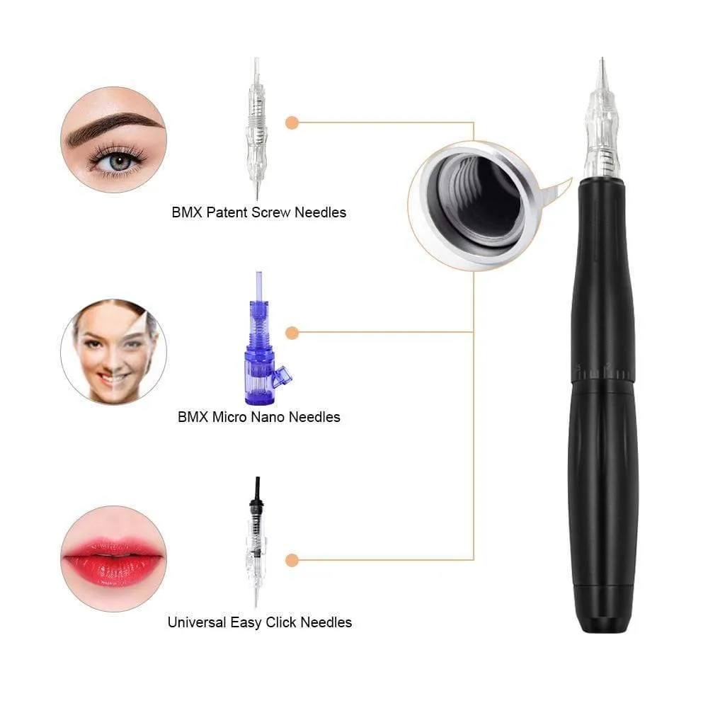 BMX Permanent Makeup Machine Tattoo Pen Professional Digital tattoo Machine PMU Machine Sets with Cartridges Eyebrow Lip LW002