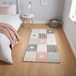 Brooklyn Pink Patchwork 20339 Kids Rug