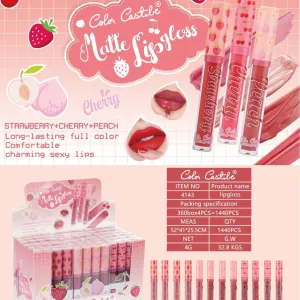 Color Castile  Pack of 4Pcs Long Lasting  Matte Lip Gloss