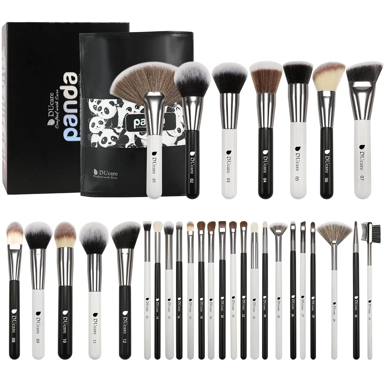 DUcare Professional Makeup Brush Set 10-32Pc Brushes Makeup Kit Synthetic Hair Foundation Power Eyeshadows Blending Beauty Tools