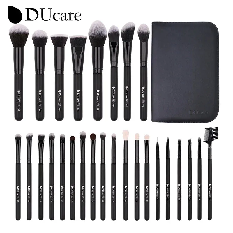 DUcare Professional Makeup Brush Set 10-32Pc Brushes Makeup Kit Synthetic Hair Foundation Power Eyeshadows Blending Beauty Tools