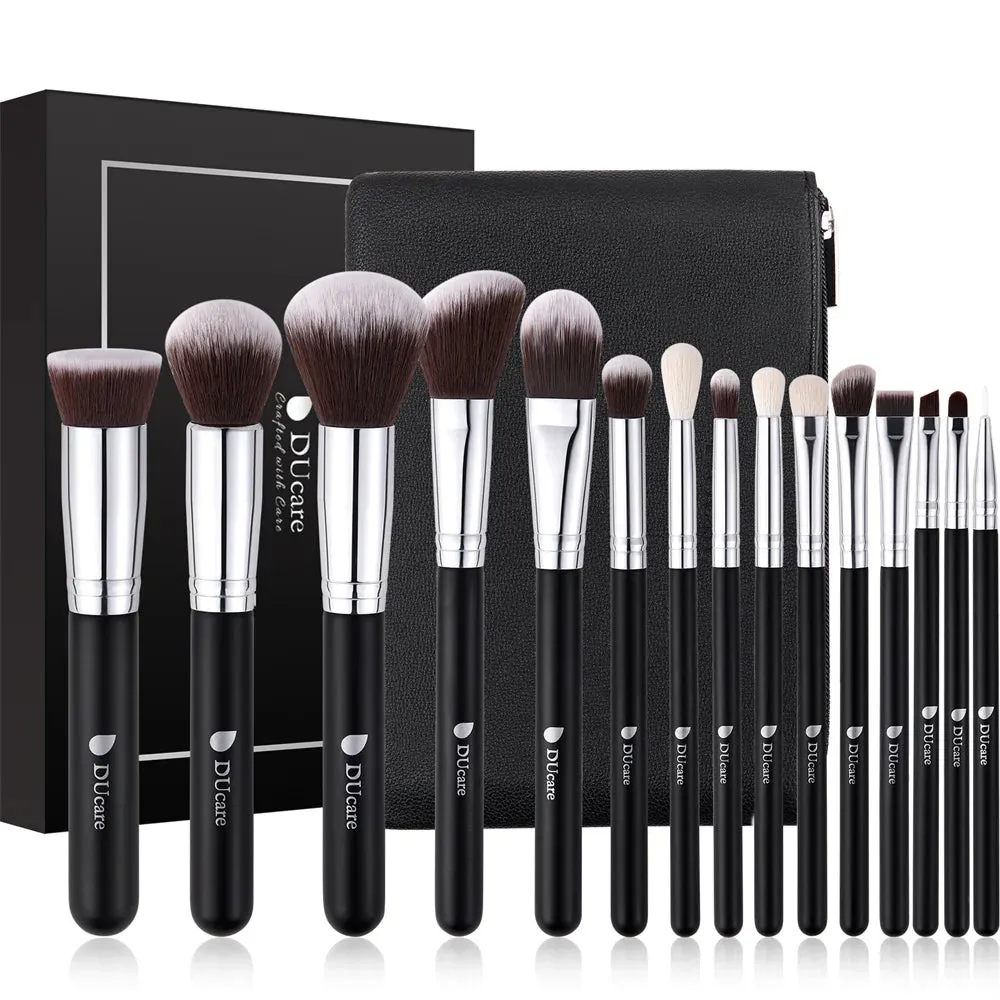 DUcare Professional Makeup Brush Set 10-32Pc Brushes Makeup Kit Synthetic Hair Foundation Power Eyeshadows Blending Beauty Tools