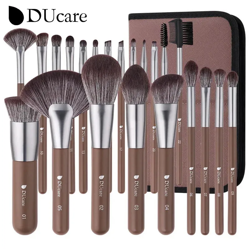 DUcare Professional Makeup Brush Set 10-32Pc Brushes Makeup Kit Synthetic Hair Foundation Power Eyeshadows Blending Beauty Tools