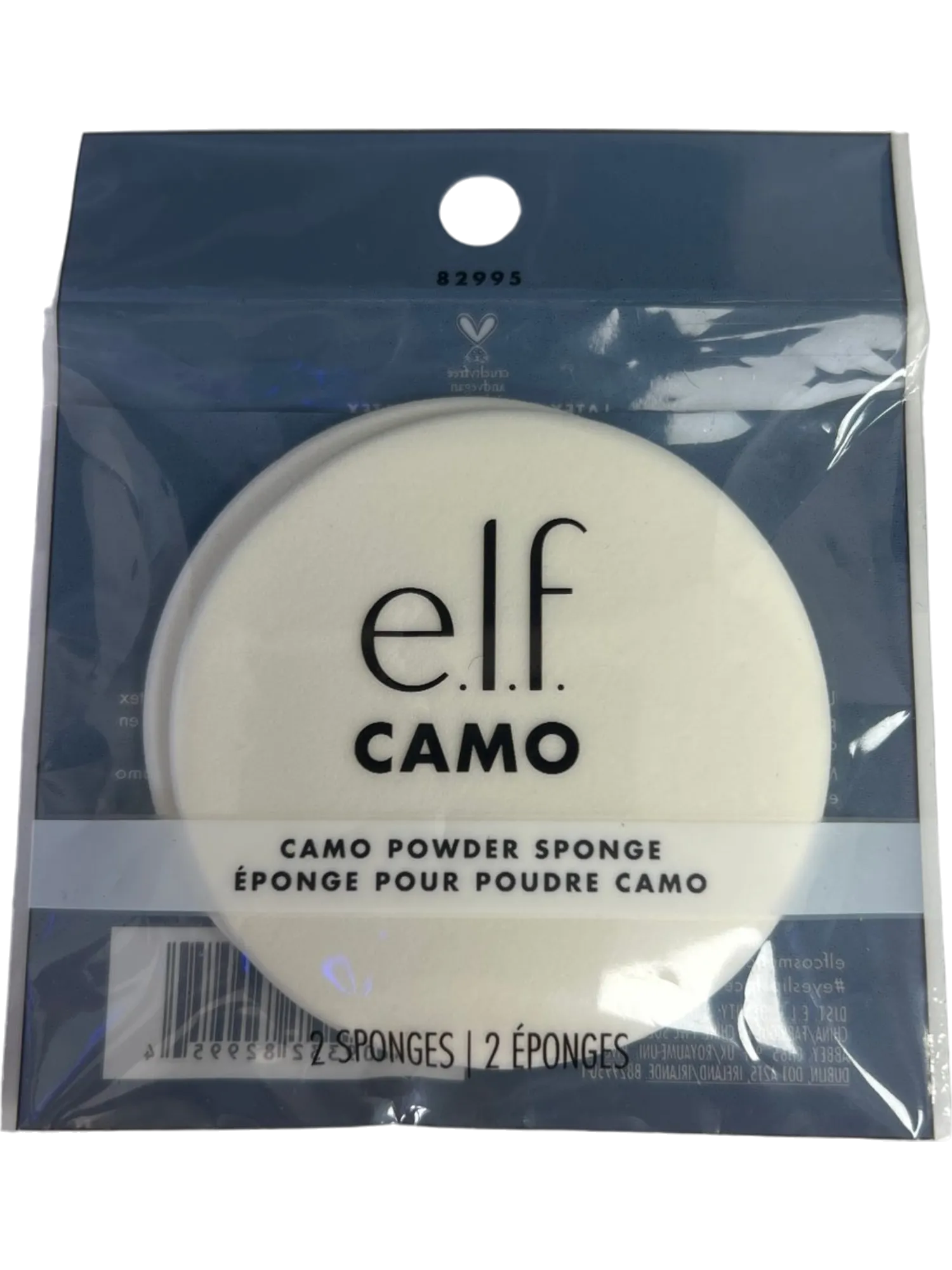 E.l.f. Cosmetics Camo Powder Sponge 2-Pack Vegan and Cruelty-Free