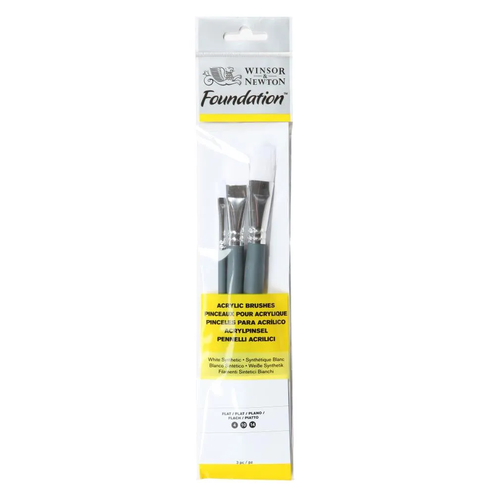 Foundation Acrylic Brush - Short Handle - 3 Pack (3)