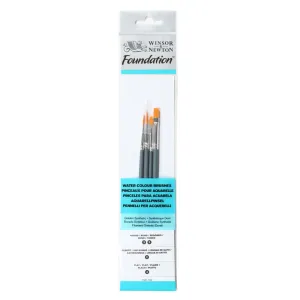 Foundation Watercolour Brush - Short Handle - 4 Pack