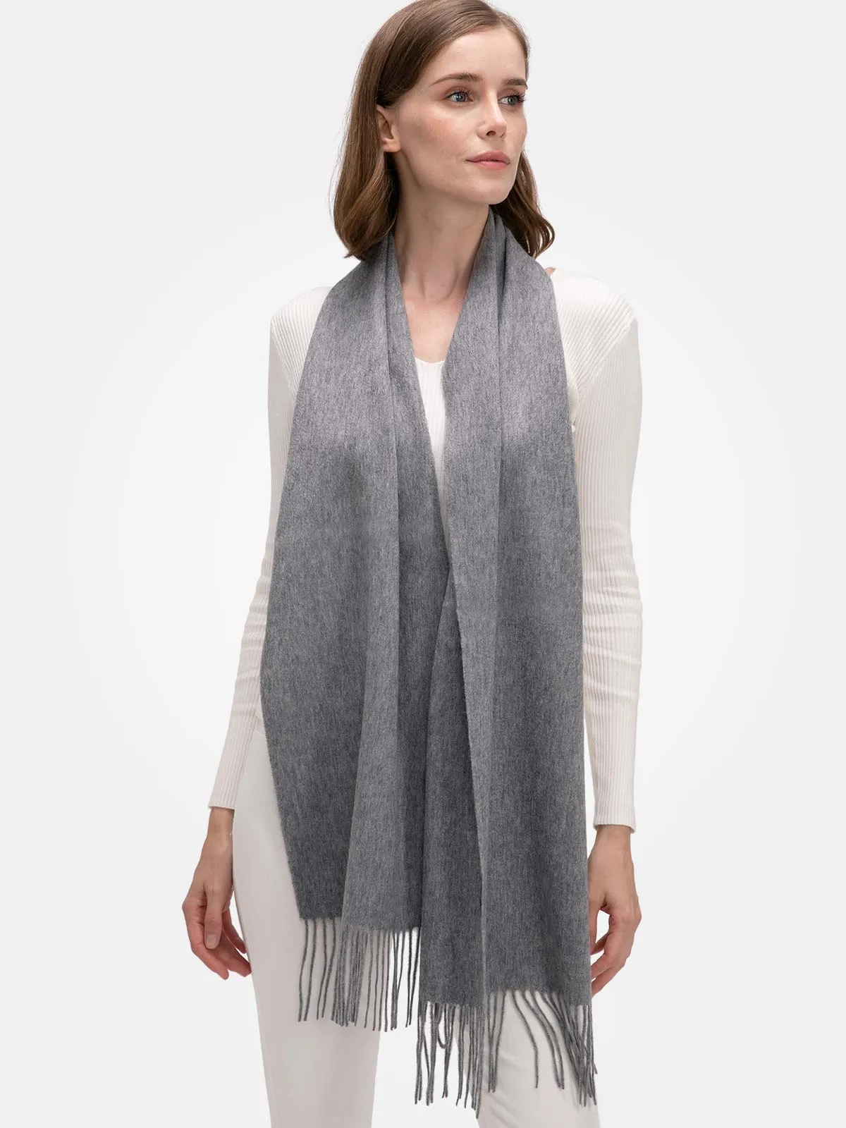 Gray Cashmere Scarf