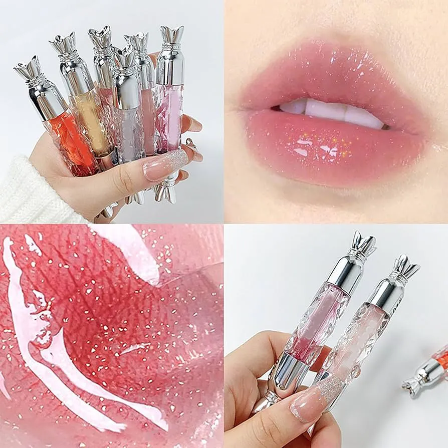 Iman OF Noble Stack and Apply Miracles ~ Candy Water Light Mirror Lip Gloss Moisturizing Lipstick Stacked Daily Lip Care Oil Student Party Colorless