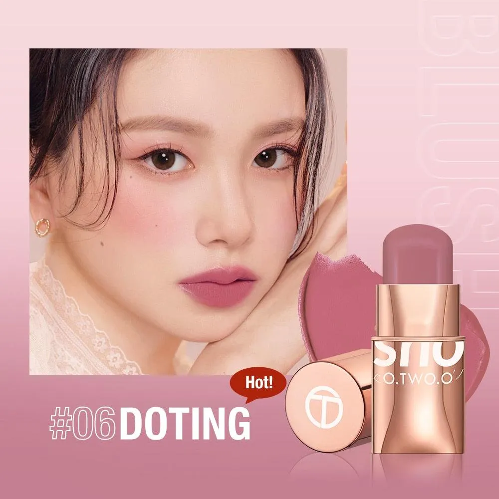 Lipstick Blush Stick 3-in-1 Eyes Cheek and Lip Tint Buildable Waterproof Lightweight Cream Multi Stick Makeup for Women