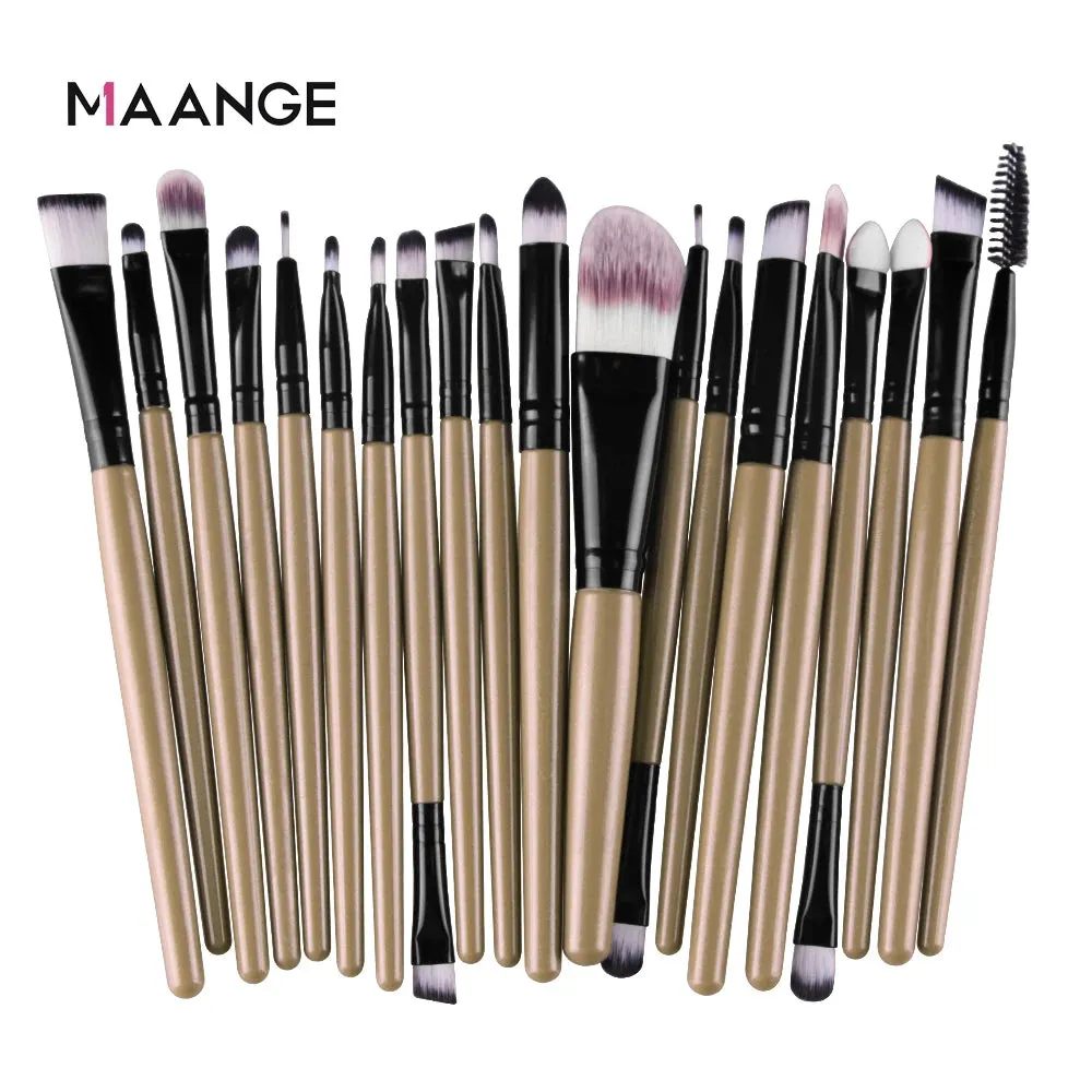 MAANGE 15/18/20Pcs Makeup Brushes Set Powder Foundation Blush Eye Shadow Blend Cosmetic Beauty Make Up Brush Tool Kit Maquiagem