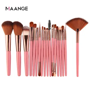 MAANGE 15/18/20Pcs Makeup Brushes Set Powder Foundation Blush Eye Shadow Blend Cosmetic Beauty Make Up Brush Tool Kit Maquiagem