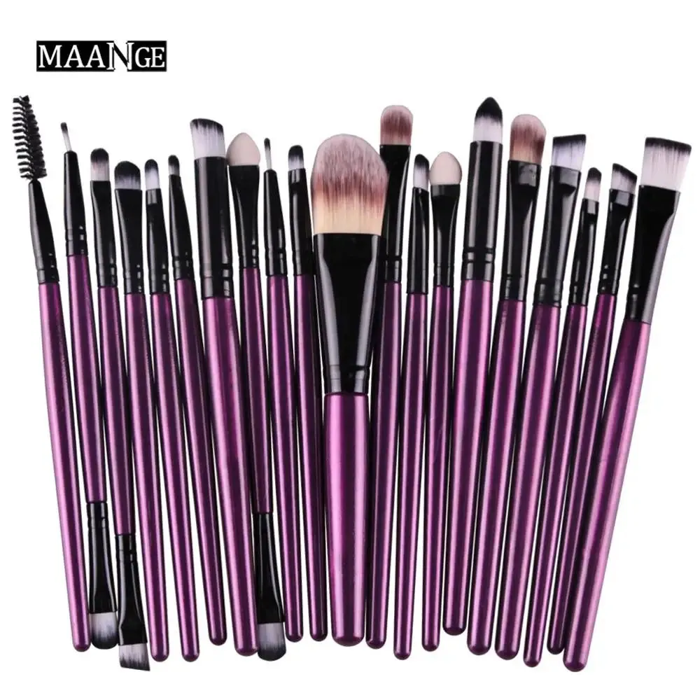 MAANGE 15/18/20Pcs Makeup Brushes Set Powder Foundation Blush Eye Shadow Blend Cosmetic Beauty Make Up Brush Tool Kit Maquiagem