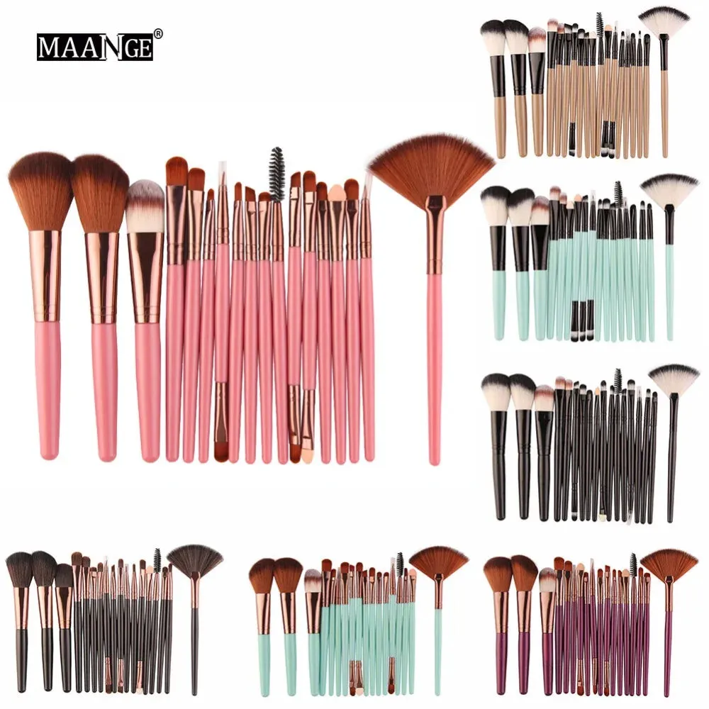 MAANGE 15/18/20Pcs Makeup Brushes Set Powder Foundation Blush Eye Shadow Blend Cosmetic Beauty Make Up Brush Tool Kit Maquiagem