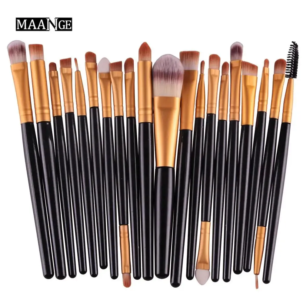 MAANGE 15/18/20Pcs Makeup Brushes Set Powder Foundation Blush Eye Shadow Blend Cosmetic Beauty Make Up Brush Tool Kit Maquiagem