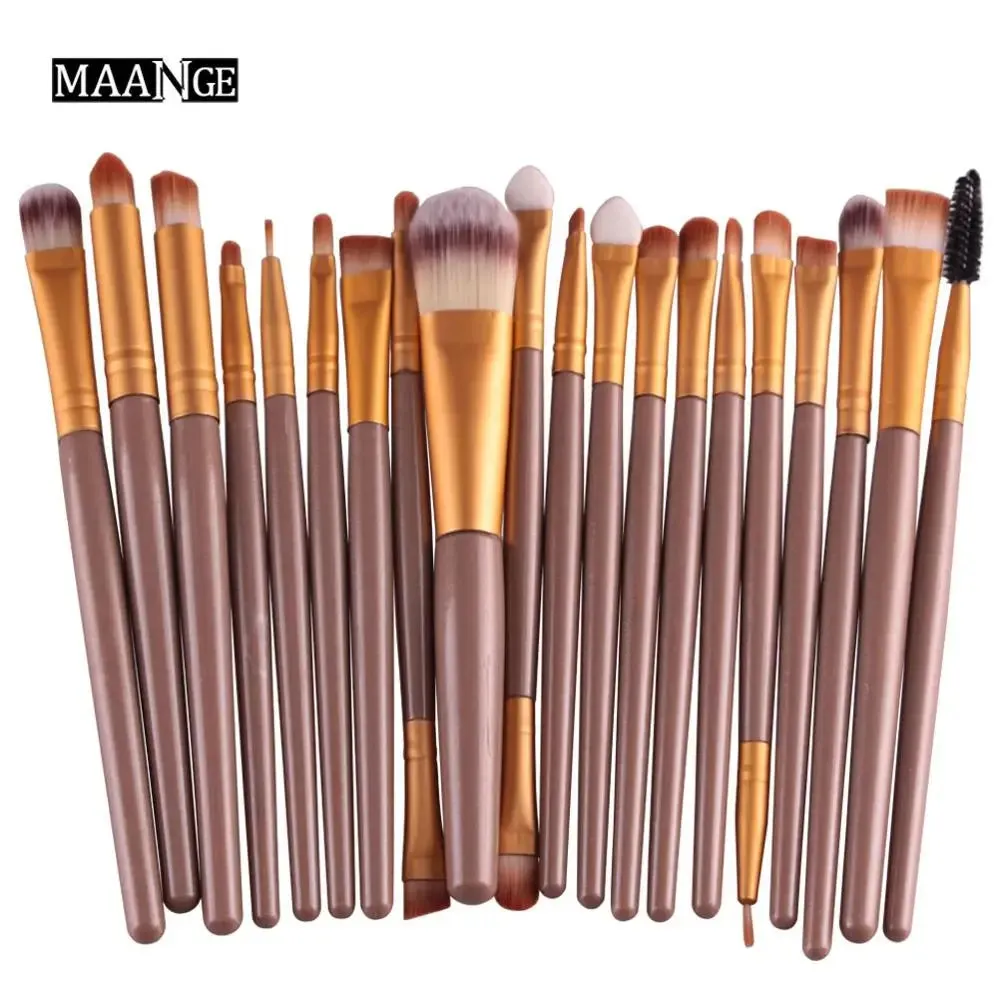 MAANGE 15/18/20Pcs Makeup Brushes Set Powder Foundation Blush Eye Shadow Blend Cosmetic Beauty Make Up Brush Tool Kit Maquiagem