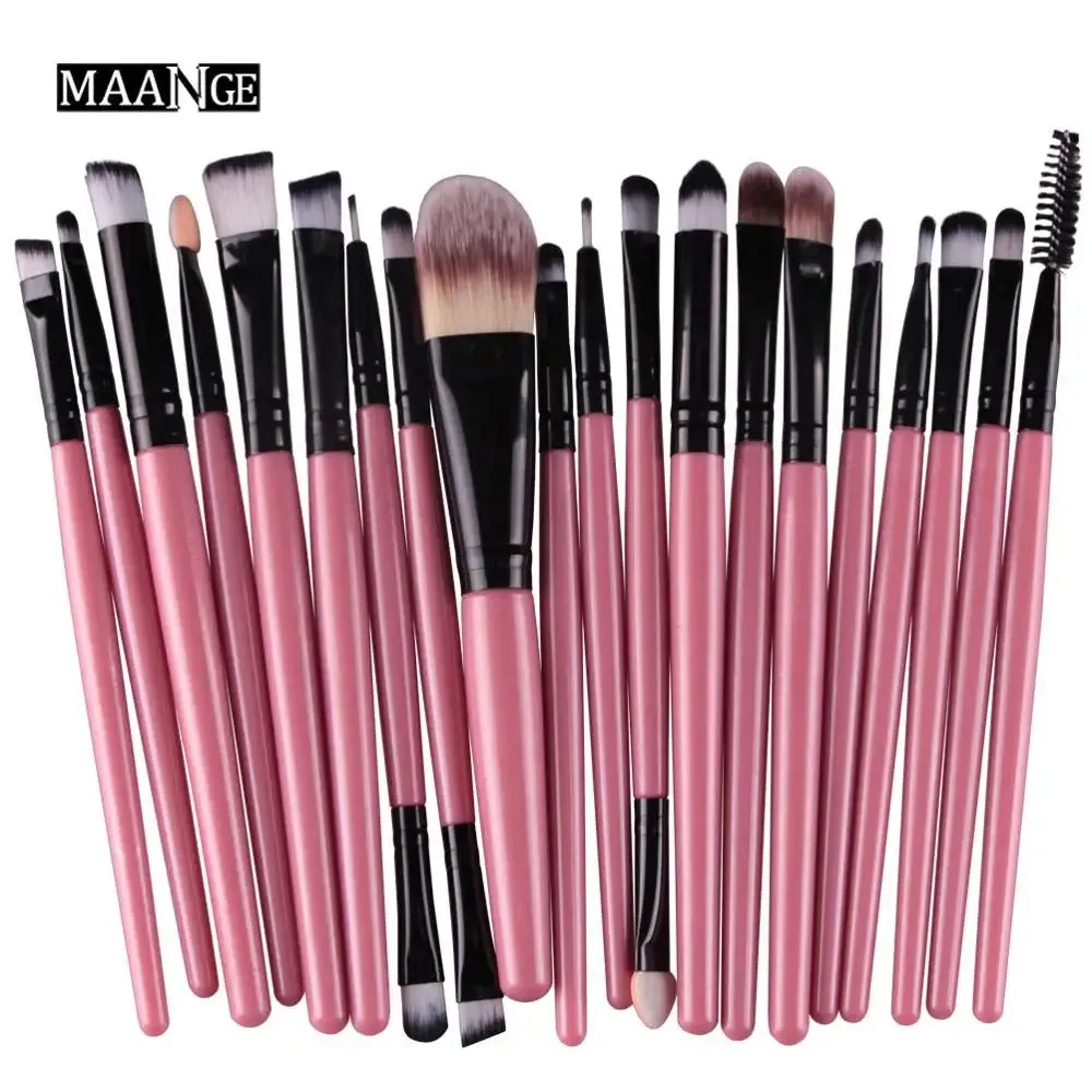 MAANGE 15/18/20Pcs Makeup Brushes Set Powder Foundation Blush Eye Shadow Blend Cosmetic Beauty Make Up Brush Tool Kit Maquiagem