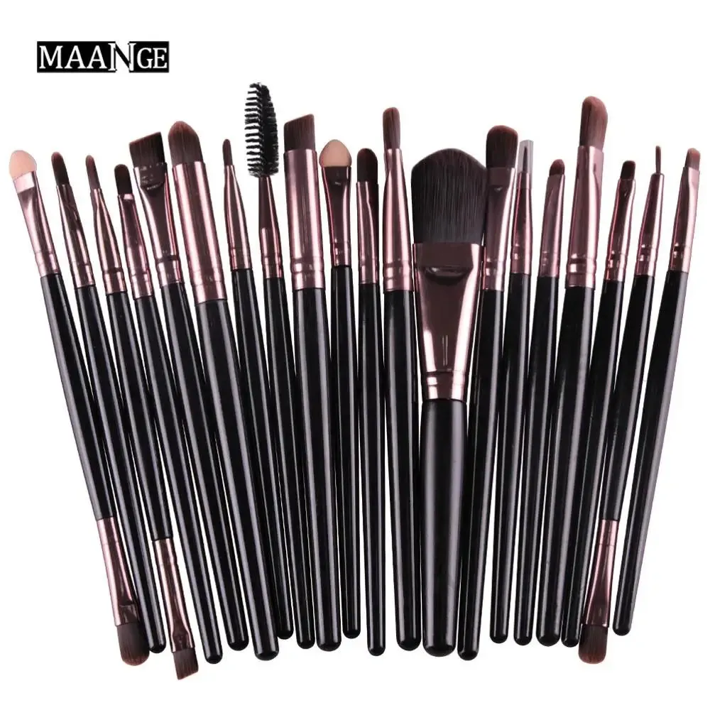 MAANGE 15/18/20Pcs Makeup Brushes Set Powder Foundation Blush Eye Shadow Blend Cosmetic Beauty Make Up Brush Tool Kit Maquiagem