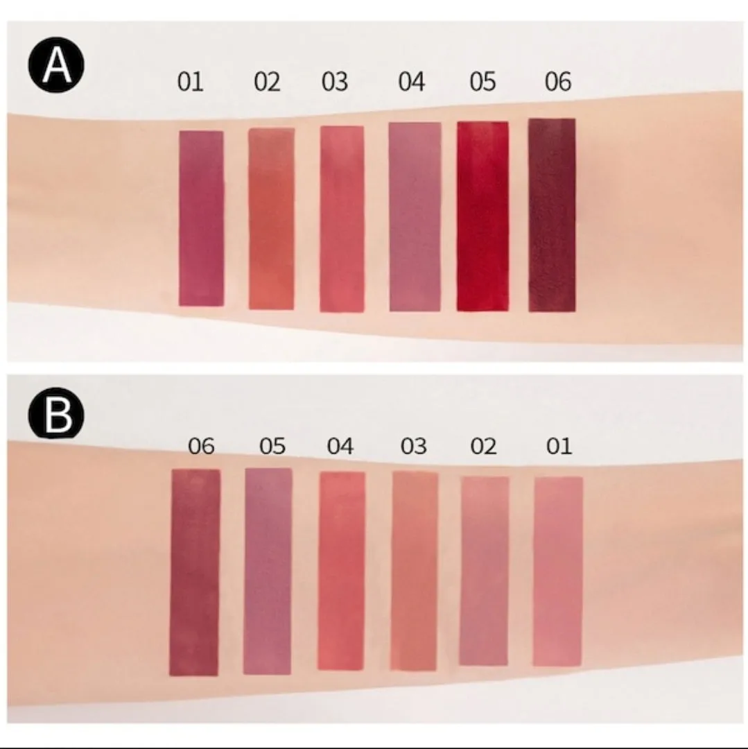 Makeup Matte Liquid Lipstick Sexy Long Lasting Lip Gloss Box Set Brand HANDAIYAN (option A )