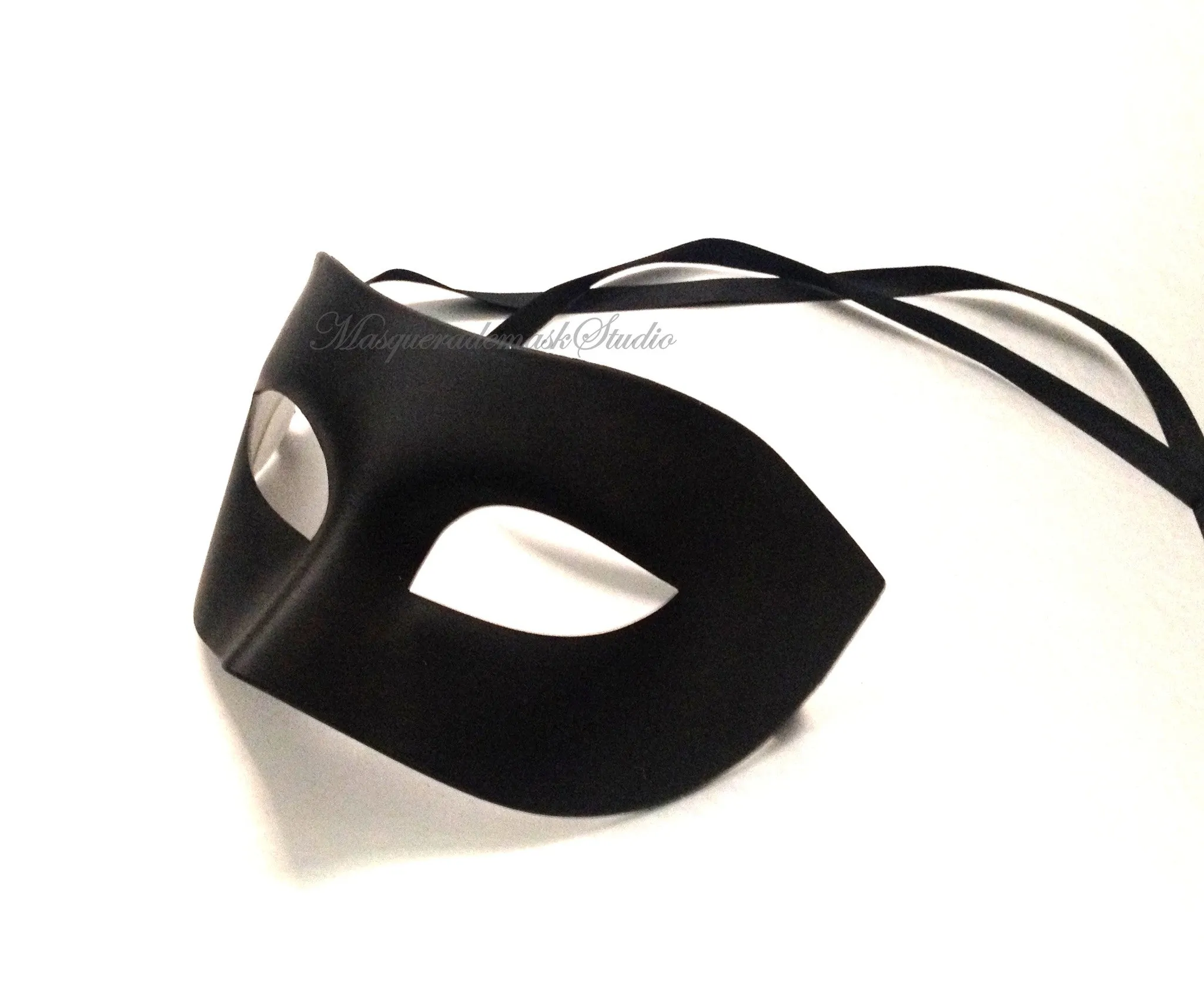 Men's Venetian Style Black Classic Eye Mask