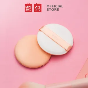 MINISO 2PCS Super Soft Makeup Powder Puff, 2 Pack