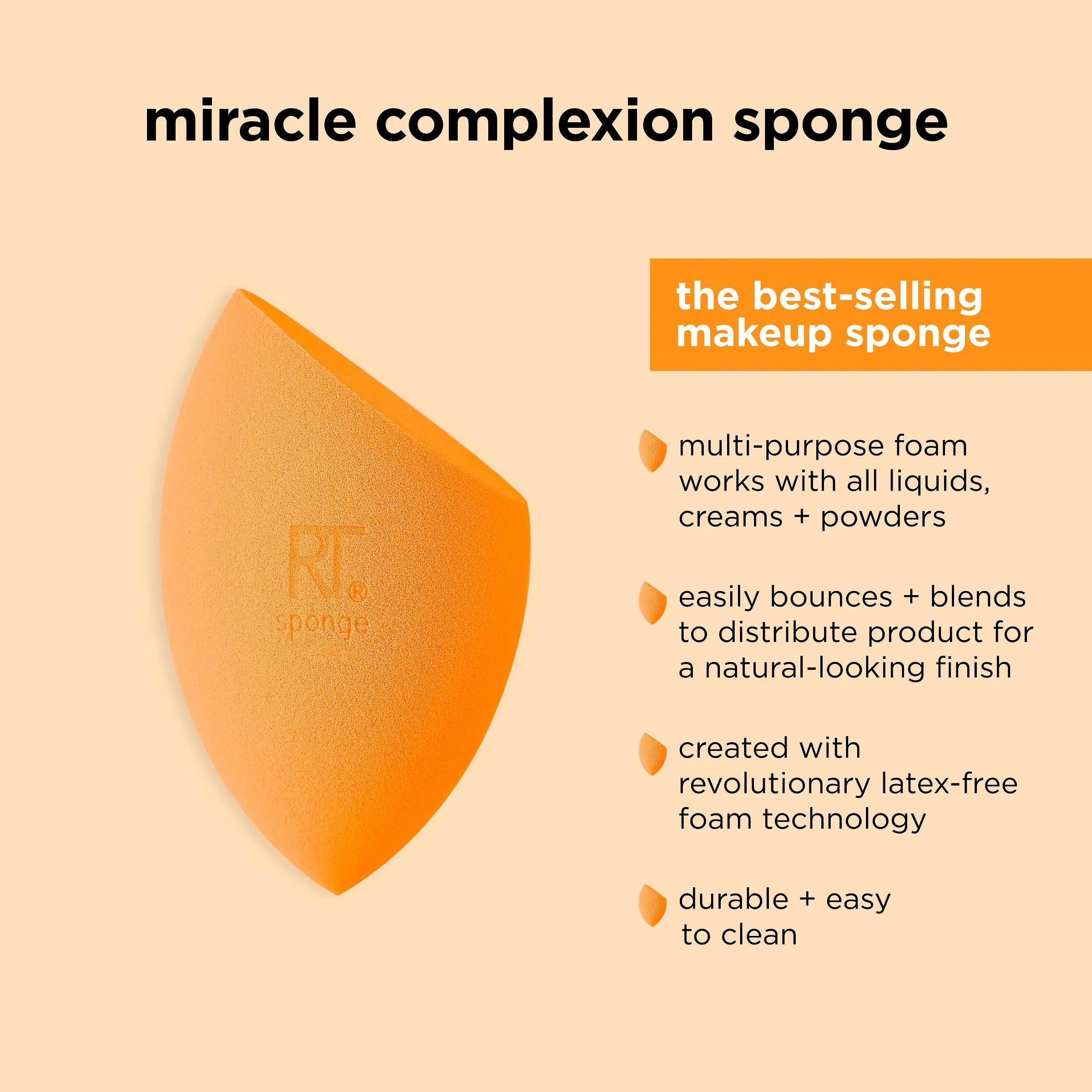 Miracle Complexion Sponge   Miracle 2-In-1 Powder Puff