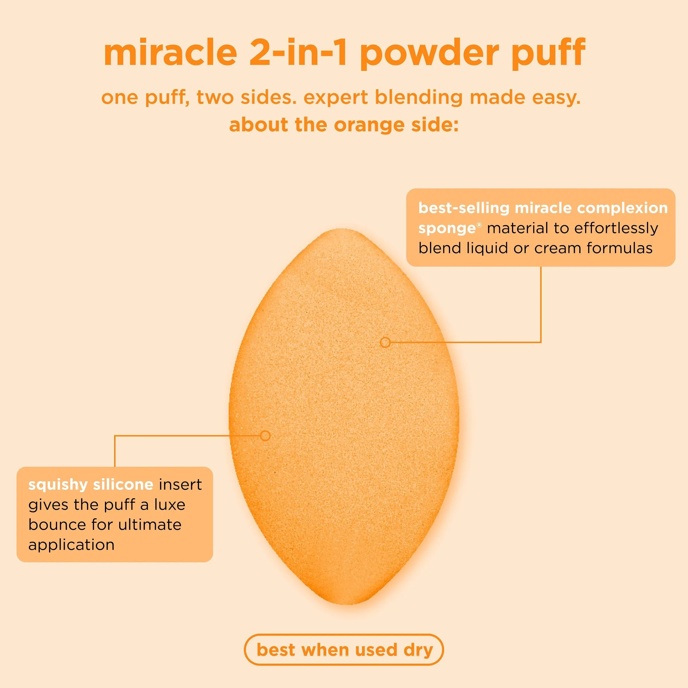 Miracle Complexion Sponge   Miracle 2-In-1 Powder Puff