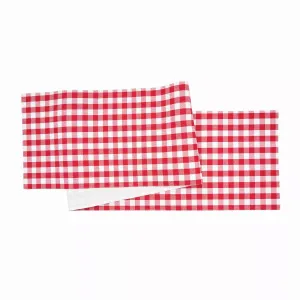 Red and White Checked Table Runner