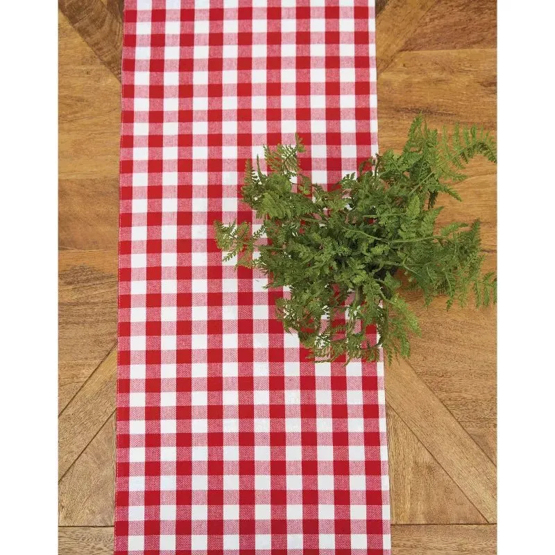 Red and White Checked Table Runner