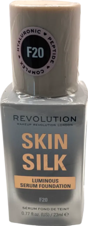 Revolution Skin Silk Luminous Serum Foundation F20 23ml