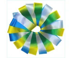 Set Classic Line Multi colored Ribbon 3 Meter Blue,white & yellow   Stick