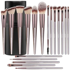 Spring Makeup Brush Set 18 Pcs Premium Synthetic Foundation Powder